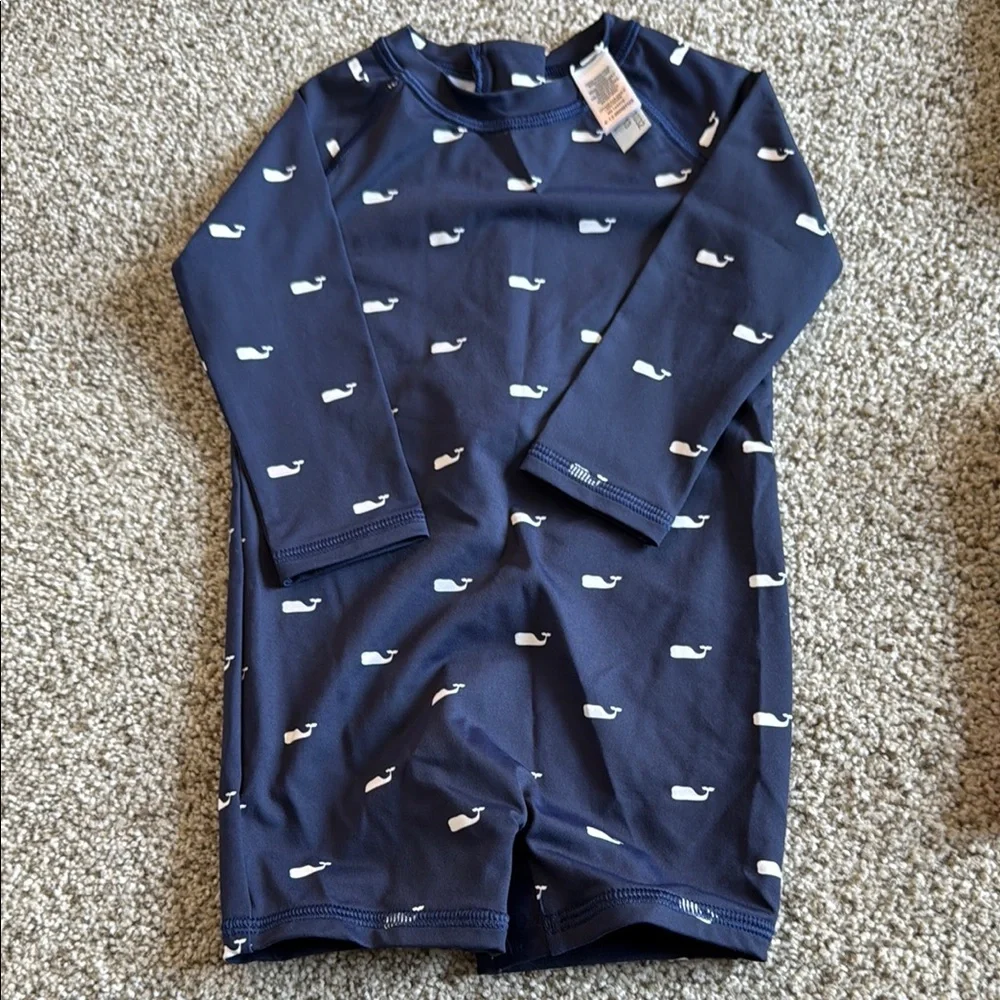 Kids Swim Set - Navy and Red Whale Design - Picture 2 of 8